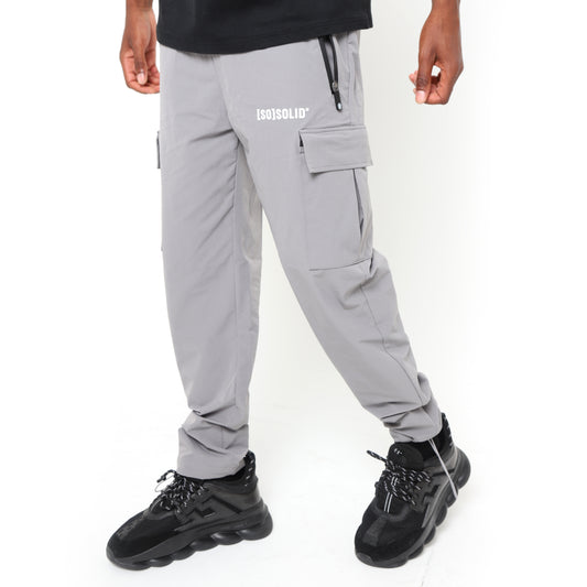 WOVEN HI-TECH CARGOS - WOLF GRAY - SO SOLID UK